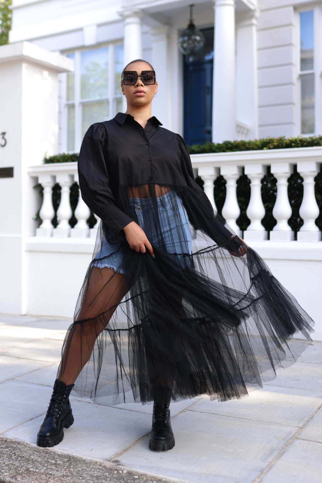 sheer shirt dress outfit Sheer Textured Shirt Dress